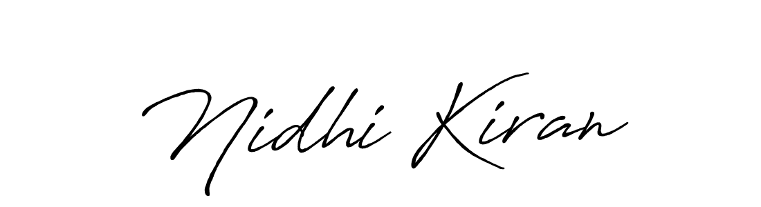 Nidhi Kiran stylish signature style. Best Handwritten Sign (Antro_Vectra_Bolder) for my name. Handwritten Signature Collection Ideas for my name Nidhi Kiran. Nidhi Kiran signature style 7 images and pictures png