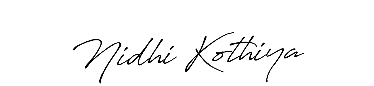 Nidhi Kothiya stylish signature style. Best Handwritten Sign (Antro_Vectra_Bolder) for my name. Handwritten Signature Collection Ideas for my name Nidhi Kothiya. Nidhi Kothiya signature style 7 images and pictures png