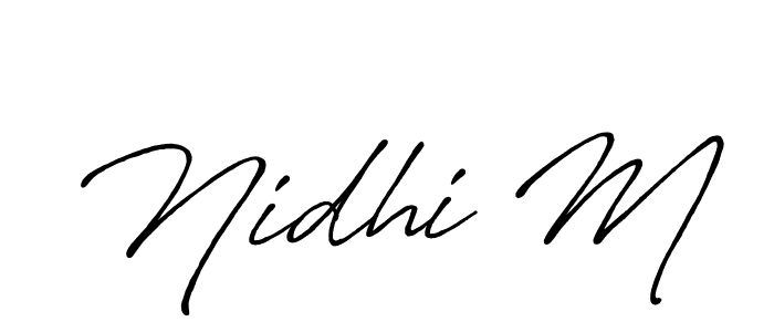 How to Draw Nidhi M signature style? Antro_Vectra_Bolder is a latest design signature styles for name Nidhi M. Nidhi M signature style 7 images and pictures png