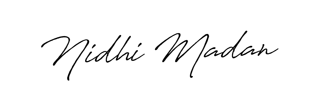 Also we have Nidhi Madan name is the best signature style. Create professional handwritten signature collection using Antro_Vectra_Bolder autograph style. Nidhi Madan signature style 7 images and pictures png