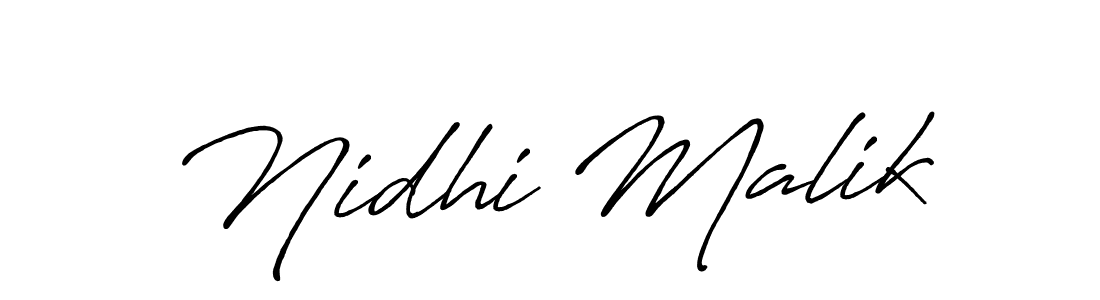 It looks lik you need a new signature style for name Nidhi Malik. Design unique handwritten (Antro_Vectra_Bolder) signature with our free signature maker in just a few clicks. Nidhi Malik signature style 7 images and pictures png