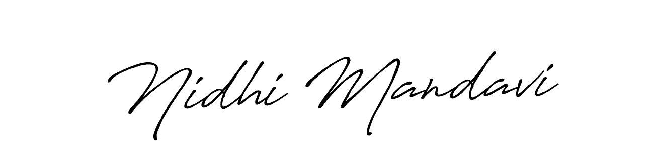 Antro_Vectra_Bolder is a professional signature style that is perfect for those who want to add a touch of class to their signature. It is also a great choice for those who want to make their signature more unique. Get Nidhi Mandavi name to fancy signature for free. Nidhi Mandavi signature style 7 images and pictures png