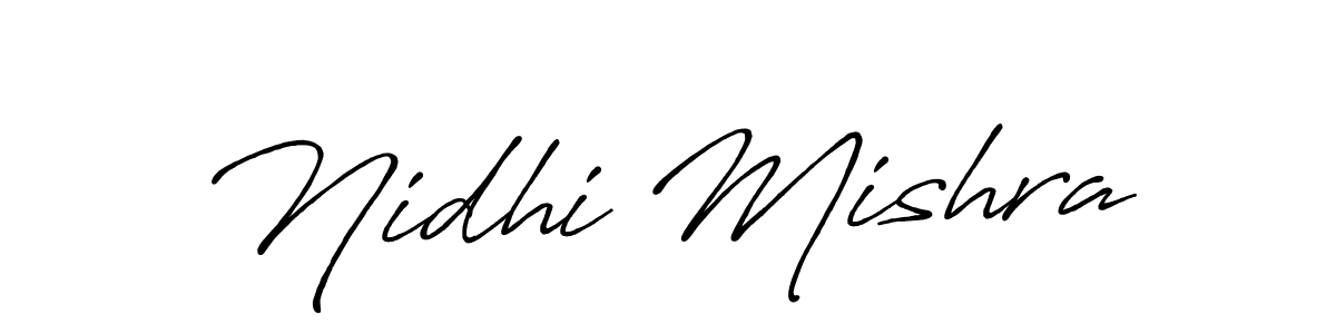Create a beautiful signature design for name Nidhi Mishra. With this signature (Antro_Vectra_Bolder) fonts, you can make a handwritten signature for free. Nidhi Mishra signature style 7 images and pictures png