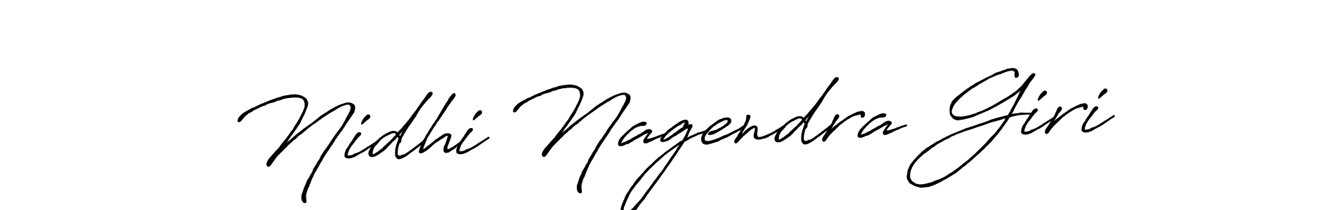 Create a beautiful signature design for name Nidhi Nagendra Giri. With this signature (Antro_Vectra_Bolder) fonts, you can make a handwritten signature for free. Nidhi Nagendra Giri signature style 7 images and pictures png