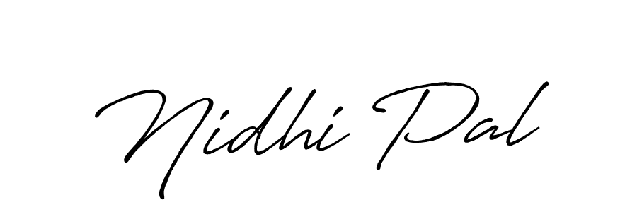 Make a beautiful signature design for name Nidhi Pal. With this signature (Antro_Vectra_Bolder) style, you can create a handwritten signature for free. Nidhi Pal signature style 7 images and pictures png