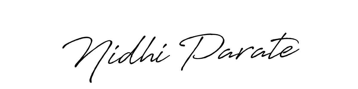 Also we have Nidhi Parate name is the best signature style. Create professional handwritten signature collection using Antro_Vectra_Bolder autograph style. Nidhi Parate signature style 7 images and pictures png