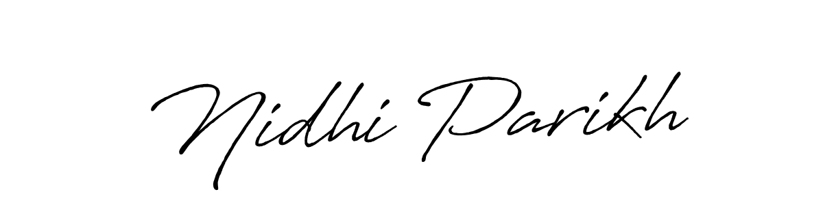 Create a beautiful signature design for name Nidhi Parikh. With this signature (Antro_Vectra_Bolder) fonts, you can make a handwritten signature for free. Nidhi Parikh signature style 7 images and pictures png
