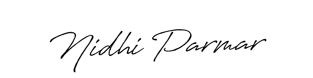 Make a short Nidhi Parmar signature style. Manage your documents anywhere anytime using Antro_Vectra_Bolder. Create and add eSignatures, submit forms, share and send files easily. Nidhi Parmar signature style 7 images and pictures png