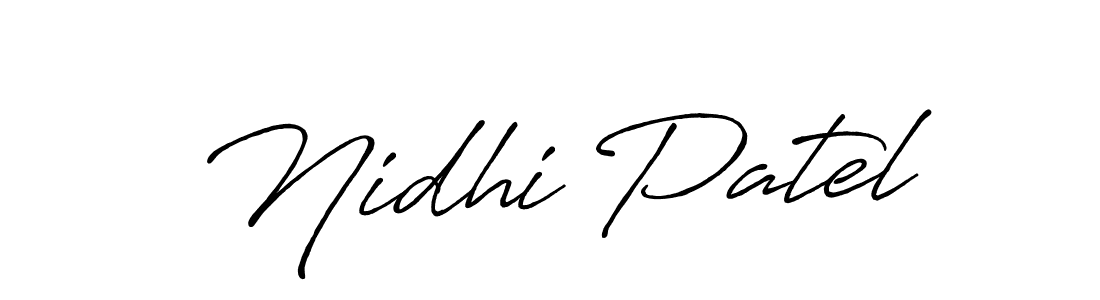 Also You can easily find your signature by using the search form. We will create Nidhi Patel name handwritten signature images for you free of cost using Antro_Vectra_Bolder sign style. Nidhi Patel signature style 7 images and pictures png
