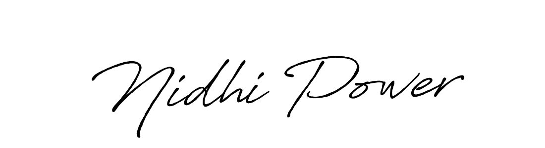 Also we have Nidhi Power name is the best signature style. Create professional handwritten signature collection using Antro_Vectra_Bolder autograph style. Nidhi Power signature style 7 images and pictures png