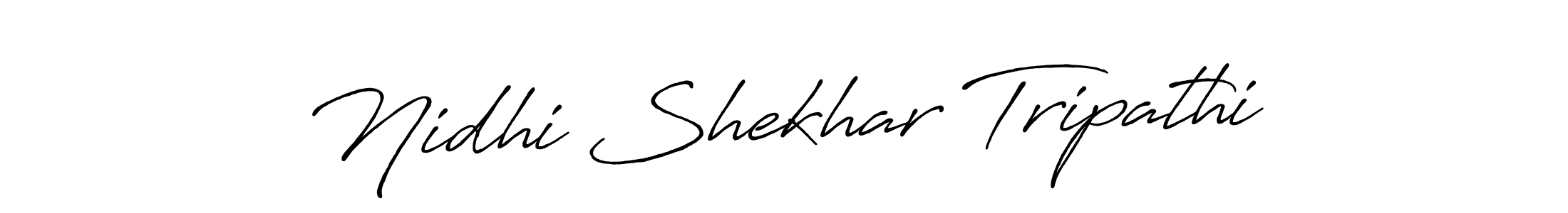 Make a beautiful signature design for name Nidhi Shekhar Tripathi. With this signature (Antro_Vectra_Bolder) style, you can create a handwritten signature for free. Nidhi Shekhar Tripathi signature style 7 images and pictures png