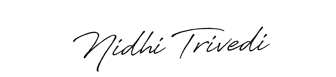 Also we have Nidhi Trivedi name is the best signature style. Create professional handwritten signature collection using Antro_Vectra_Bolder autograph style. Nidhi Trivedi signature style 7 images and pictures png