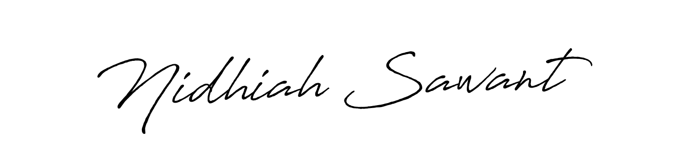 Create a beautiful signature design for name Nidhiah Sawant. With this signature (Antro_Vectra_Bolder) fonts, you can make a handwritten signature for free. Nidhiah Sawant signature style 7 images and pictures png