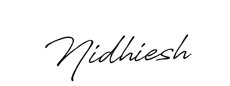 Nidhiesh stylish signature style. Best Handwritten Sign (Antro_Vectra_Bolder) for my name. Handwritten Signature Collection Ideas for my name Nidhiesh. Nidhiesh signature style 7 images and pictures png