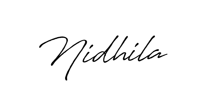How to make Nidhila signature? Antro_Vectra_Bolder is a professional autograph style. Create handwritten signature for Nidhila name. Nidhila signature style 7 images and pictures png