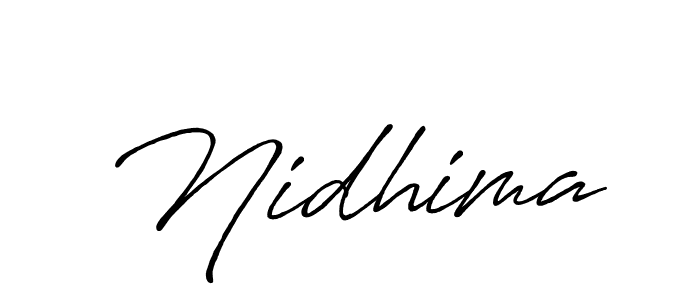 How to make Nidhima signature? Antro_Vectra_Bolder is a professional autograph style. Create handwritten signature for Nidhima name. Nidhima signature style 7 images and pictures png