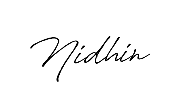 The best way (Antro_Vectra_Bolder) to make a short signature is to pick only two or three words in your name. The name Nidhin include a total of six letters. For converting this name. Nidhin signature style 7 images and pictures png