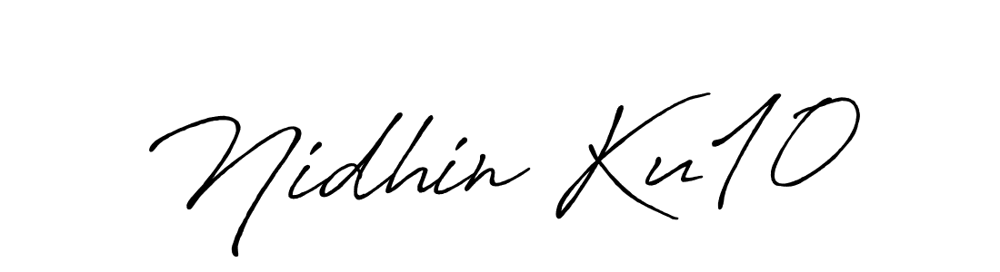 Design your own signature with our free online signature maker. With this signature software, you can create a handwritten (Antro_Vectra_Bolder) signature for name Nidhin Ku10. Nidhin Ku10 signature style 7 images and pictures png