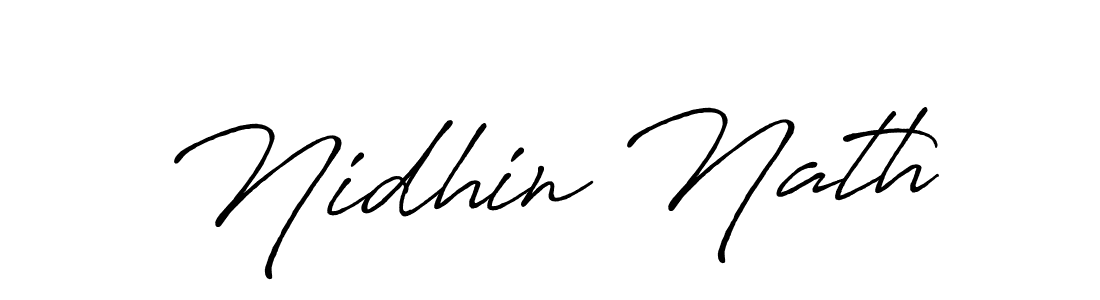 Design your own signature with our free online signature maker. With this signature software, you can create a handwritten (Antro_Vectra_Bolder) signature for name Nidhin Nath. Nidhin Nath signature style 7 images and pictures png