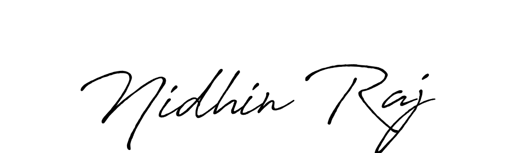 Nidhin Raj stylish signature style. Best Handwritten Sign (Antro_Vectra_Bolder) for my name. Handwritten Signature Collection Ideas for my name Nidhin Raj. Nidhin Raj signature style 7 images and pictures png