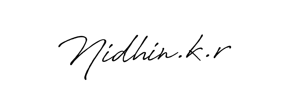 Once you've used our free online signature maker to create your best signature Antro_Vectra_Bolder style, it's time to enjoy all of the benefits that Nidhin.k.r name signing documents. Nidhin.k.r signature style 7 images and pictures png