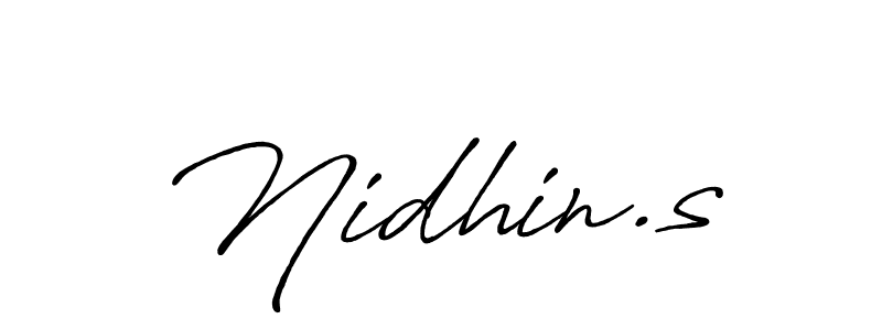 You can use this online signature creator to create a handwritten signature for the name Nidhin.s. This is the best online autograph maker. Nidhin.s signature style 7 images and pictures png