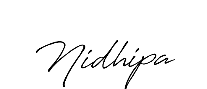 How to make Nidhipa signature? Antro_Vectra_Bolder is a professional autograph style. Create handwritten signature for Nidhipa name. Nidhipa signature style 7 images and pictures png