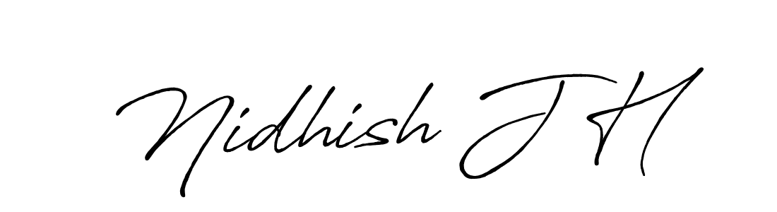 Similarly Antro_Vectra_Bolder is the best handwritten signature design. Signature creator online .You can use it as an online autograph creator for name Nidhish J H. Nidhish J H signature style 7 images and pictures png