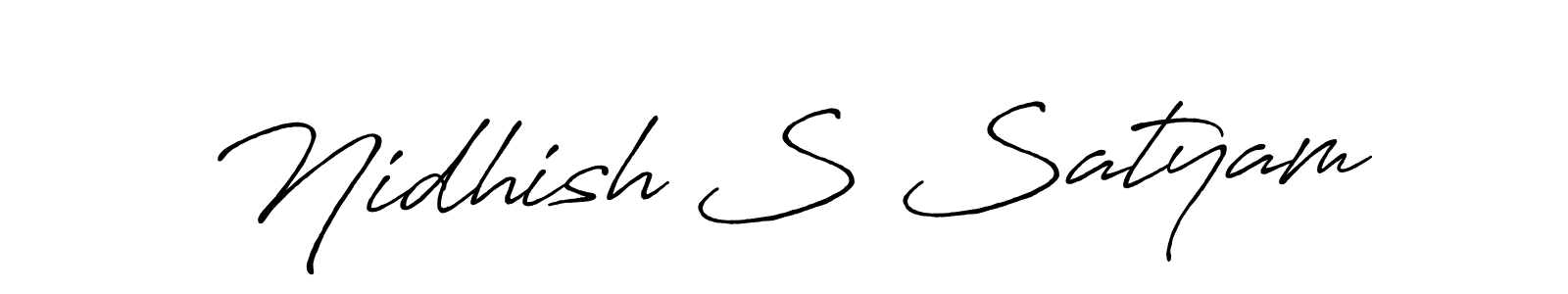 Similarly Antro_Vectra_Bolder is the best handwritten signature design. Signature creator online .You can use it as an online autograph creator for name Nidhish S Satyam. Nidhish S Satyam signature style 7 images and pictures png