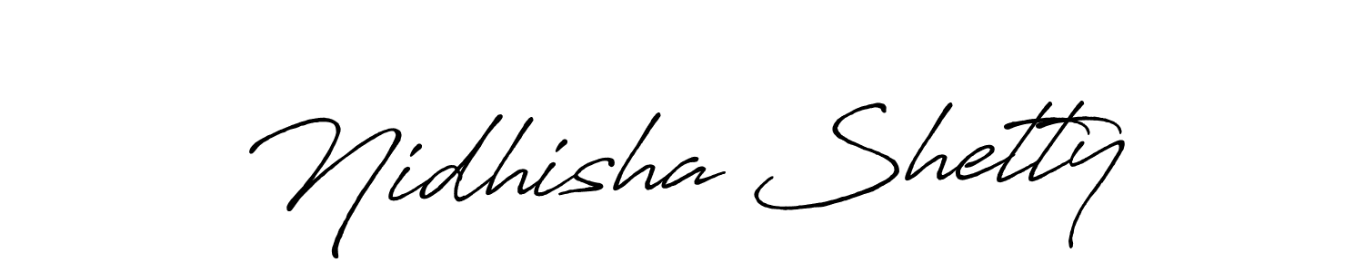 Create a beautiful signature design for name Nidhisha Shetty. With this signature (Antro_Vectra_Bolder) fonts, you can make a handwritten signature for free. Nidhisha Shetty signature style 7 images and pictures png