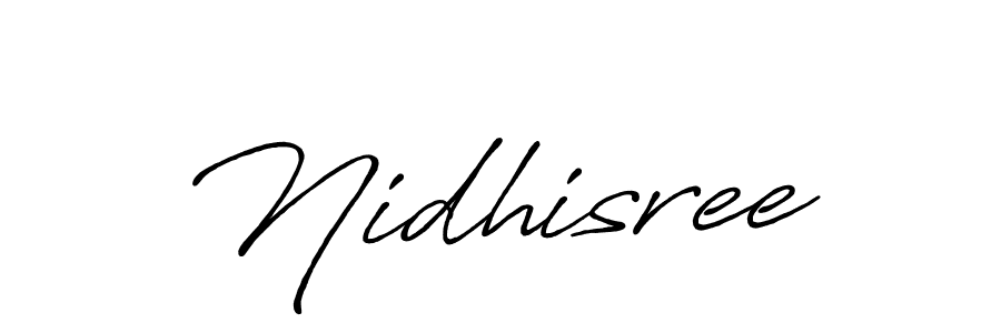 Nidhisree stylish signature style. Best Handwritten Sign (Antro_Vectra_Bolder) for my name. Handwritten Signature Collection Ideas for my name Nidhisree. Nidhisree signature style 7 images and pictures png