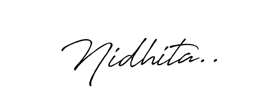 Design your own signature with our free online signature maker. With this signature software, you can create a handwritten (Antro_Vectra_Bolder) signature for name Nidhita... Nidhita.. signature style 7 images and pictures png