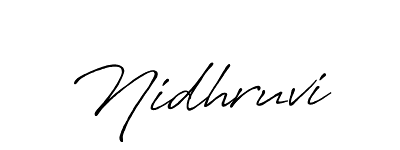 Also You can easily find your signature by using the search form. We will create Nidhruvi name handwritten signature images for you free of cost using Antro_Vectra_Bolder sign style. Nidhruvi signature style 7 images and pictures png