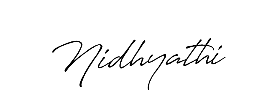 How to make Nidhyathi signature? Antro_Vectra_Bolder is a professional autograph style. Create handwritten signature for Nidhyathi name. Nidhyathi signature style 7 images and pictures png