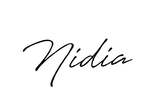 How to make Nidia signature? Antro_Vectra_Bolder is a professional autograph style. Create handwritten signature for Nidia name. Nidia signature style 7 images and pictures png