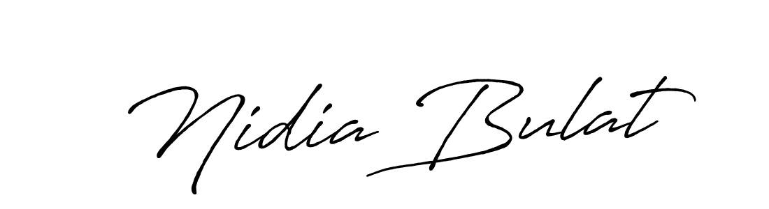 if you are searching for the best signature style for your name Nidia Bulat. so please give up your signature search. here we have designed multiple signature styles  using Antro_Vectra_Bolder. Nidia Bulat signature style 7 images and pictures png