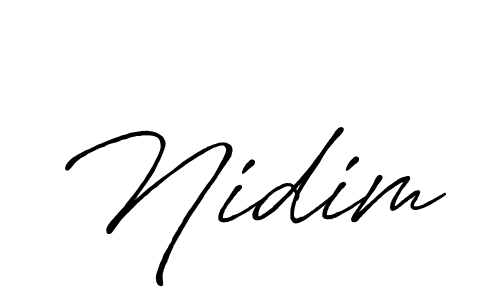 The best way (Antro_Vectra_Bolder) to make a short signature is to pick only two or three words in your name. The name Nidim include a total of six letters. For converting this name. Nidim signature style 7 images and pictures png