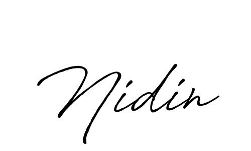 Make a beautiful signature design for name Nidin. Use this online signature maker to create a handwritten signature for free. Nidin signature style 7 images and pictures png