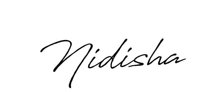 Use a signature maker to create a handwritten signature online. With this signature software, you can design (Antro_Vectra_Bolder) your own signature for name Nidisha. Nidisha signature style 7 images and pictures png