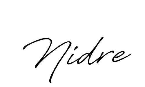 Design your own signature with our free online signature maker. With this signature software, you can create a handwritten (Antro_Vectra_Bolder) signature for name Nidre. Nidre signature style 7 images and pictures png