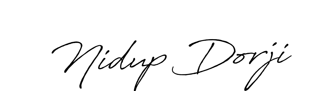 Nidup Dorji stylish signature style. Best Handwritten Sign (Antro_Vectra_Bolder) for my name. Handwritten Signature Collection Ideas for my name Nidup Dorji. Nidup Dorji signature style 7 images and pictures png