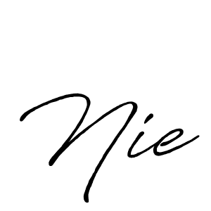 Similarly Antro_Vectra_Bolder is the best handwritten signature design. Signature creator online .You can use it as an online autograph creator for name Nie. Nie signature style 7 images and pictures png