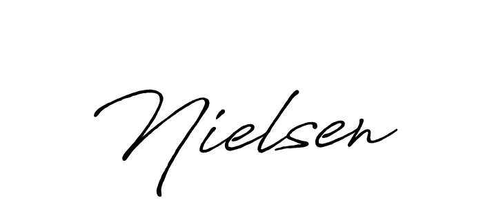 Create a beautiful signature design for name Nielsen. With this signature (Antro_Vectra_Bolder) fonts, you can make a handwritten signature for free. Nielsen signature style 7 images and pictures png