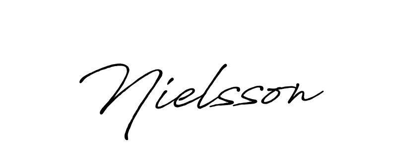 Make a beautiful signature design for name Nielsson. With this signature (Antro_Vectra_Bolder) style, you can create a handwritten signature for free. Nielsson signature style 7 images and pictures png