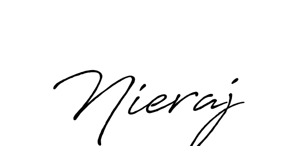 if you are searching for the best signature style for your name Nieraj. so please give up your signature search. here we have designed multiple signature styles  using Antro_Vectra_Bolder. Nieraj signature style 7 images and pictures png