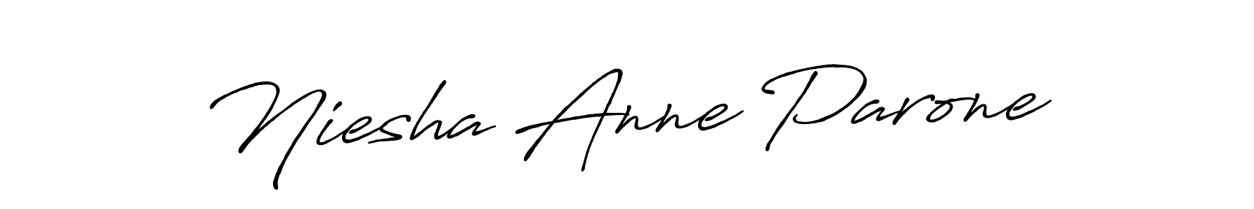 if you are searching for the best signature style for your name Niesha Anne Parone. so please give up your signature search. here we have designed multiple signature styles  using Antro_Vectra_Bolder. Niesha Anne Parone signature style 7 images and pictures png