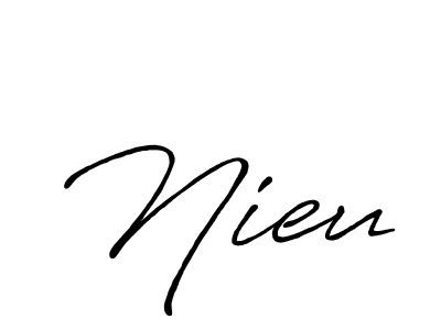 How to make Nieu signature? Antro_Vectra_Bolder is a professional autograph style. Create handwritten signature for Nieu name. Nieu signature style 7 images and pictures png
