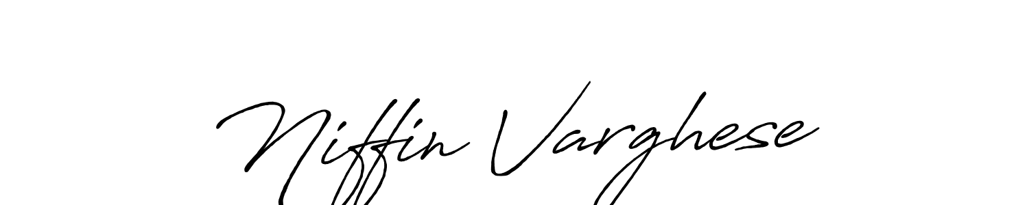 Use a signature maker to create a handwritten signature online. With this signature software, you can design (Antro_Vectra_Bolder) your own signature for name Niffin Varghese. Niffin Varghese signature style 7 images and pictures png