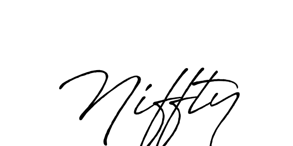 Niffty stylish signature style. Best Handwritten Sign (Antro_Vectra_Bolder) for my name. Handwritten Signature Collection Ideas for my name Niffty. Niffty signature style 7 images and pictures png