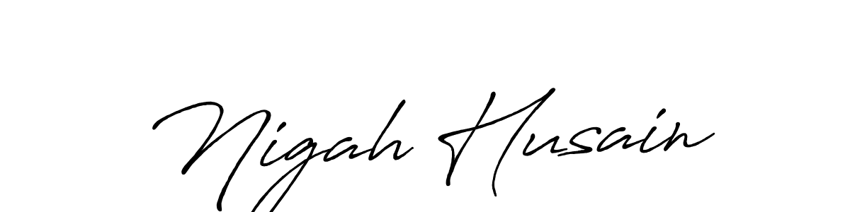 Also You can easily find your signature by using the search form. We will create Nigah Husain name handwritten signature images for you free of cost using Antro_Vectra_Bolder sign style. Nigah Husain signature style 7 images and pictures png